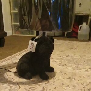Black Bulldog Table Lamp - Cute Dog Accent Lamp